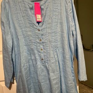 Lilly Pulitzer Sarasota Tunic Frenchie Blue